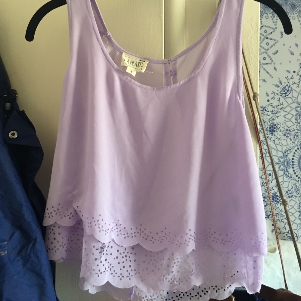 flowy semi sheer cutout tank
